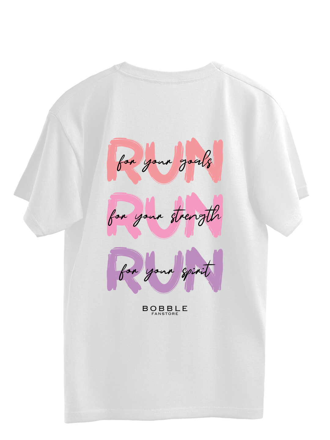 RUN RUN RUN Sports T-Shirt – Motivational Running Tee for Women – Bold Design for Active Lifestyle, Ideal for Running, Gym & Fitness