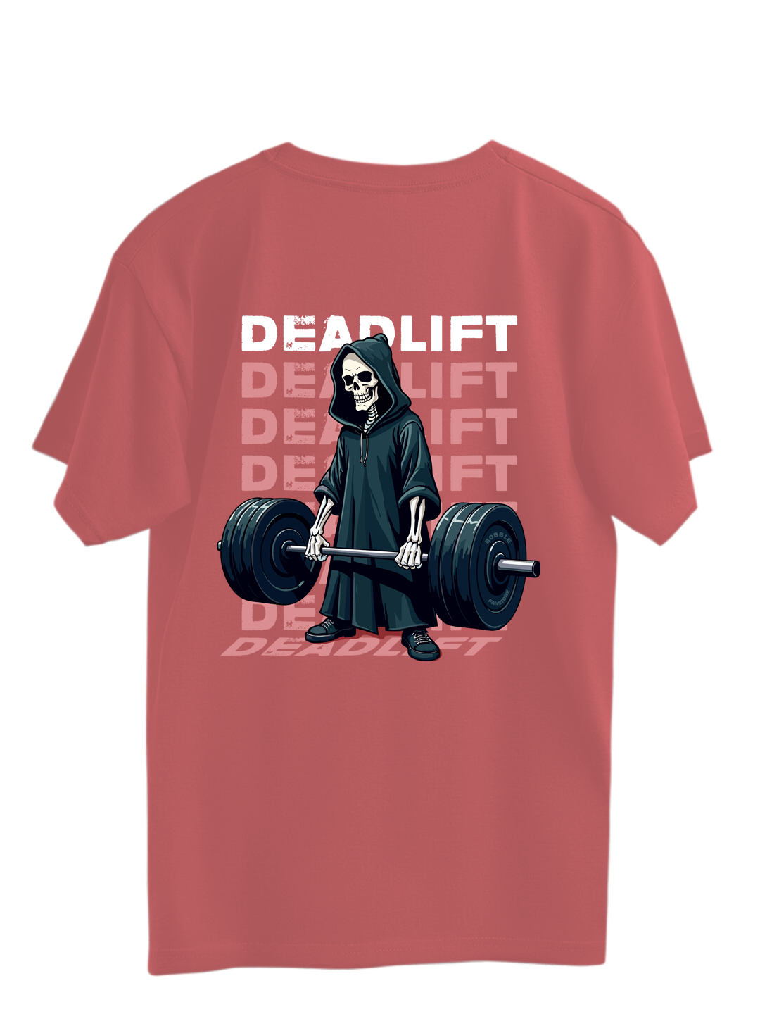 Deadlift Grim Reaper Gym T-Shirt for Men – Strength Training Apparel, Hardcore Deadlifting Skeleton Design for Serious Lifters