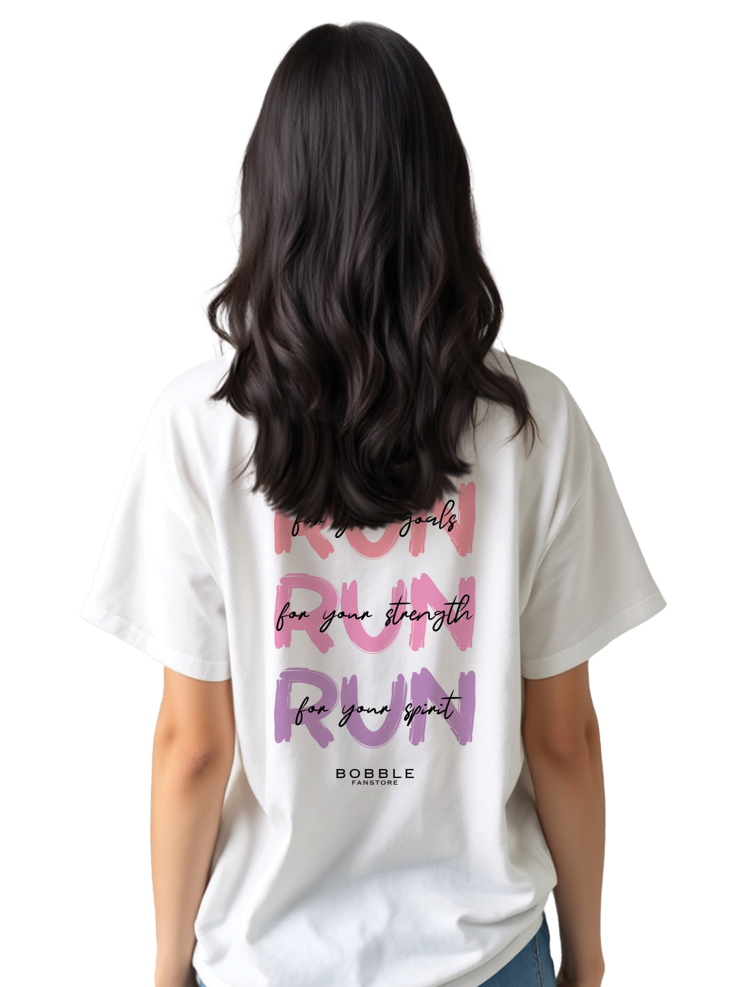 RUN RUN RUN Sports T-Shirt – Motivational Running Tee for Women – Bold Design for Active Lifestyle, Ideal for Running, Gym & Fitness