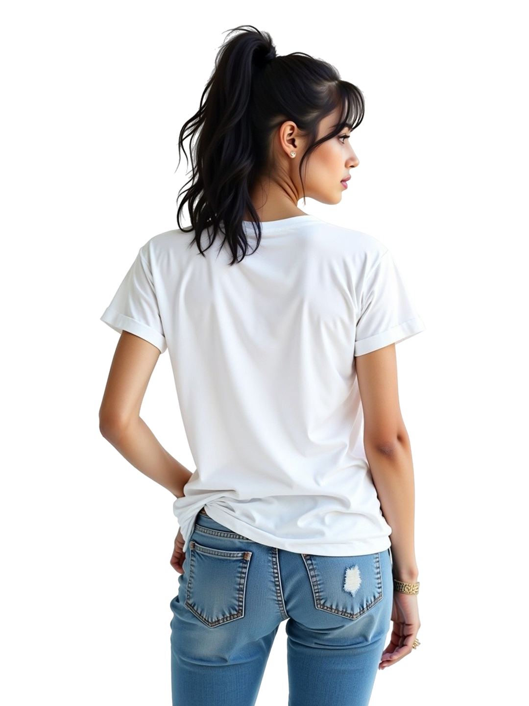 Women’s White Regular Fit T-Shirt with Ladakh Lake Print – Stylish Cotton Tee for Travel Enthusiasts | Soft, Lightweight & Comfortable Casual Wear