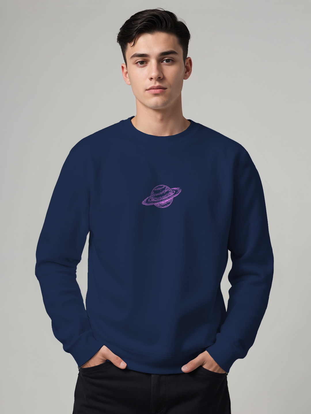 You Are Enough Sweatshirt in Blue - Inspirational Cozy Hoodie For Men