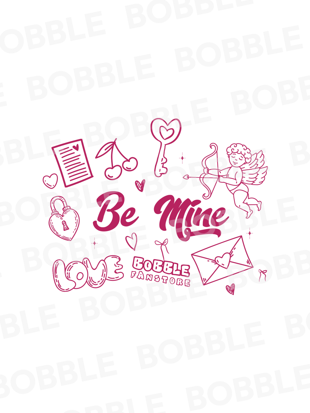 Be Mine Illustration Pink Regular T-Shirt for Women – Romantic & Trendy Valentine’s Tee