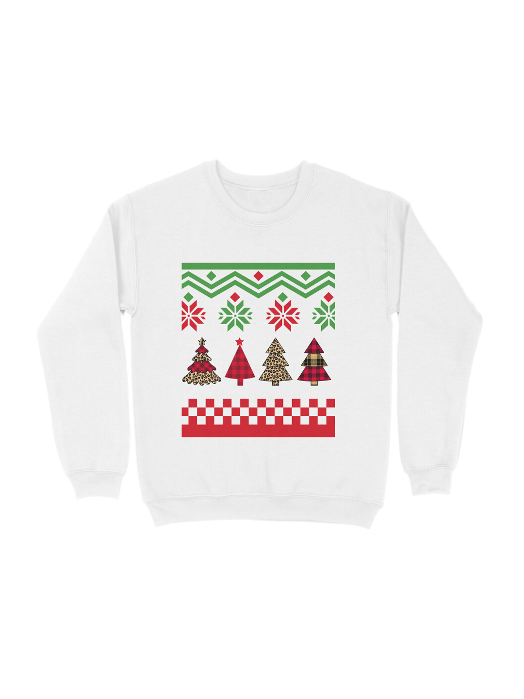 White Sweatshirt for Men with Christmas Design – Cozy & Festive Holiday Wear