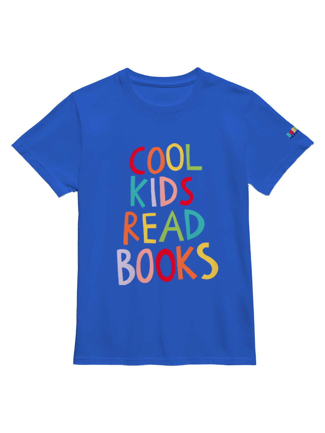 Cool Kids Read Books Pink & Blue Boys T-Shirt – Abstract Letters, Soft Cotton, Comfortable Fit