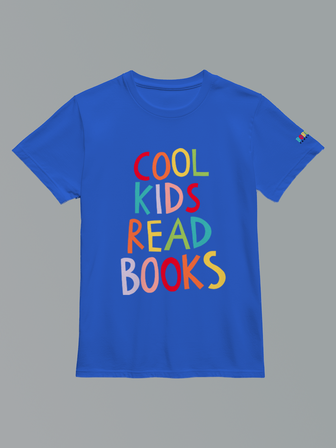 Cool Kids Read Books Pink & Blue Girls T-Shirt – Abstract Letters, Soft Cotton, Comfortable Fit