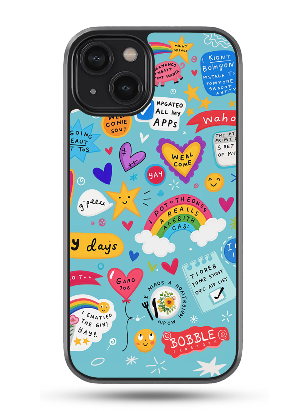 Quirky Fun Doodle Phone Cover - Unique & Playful Protective Case