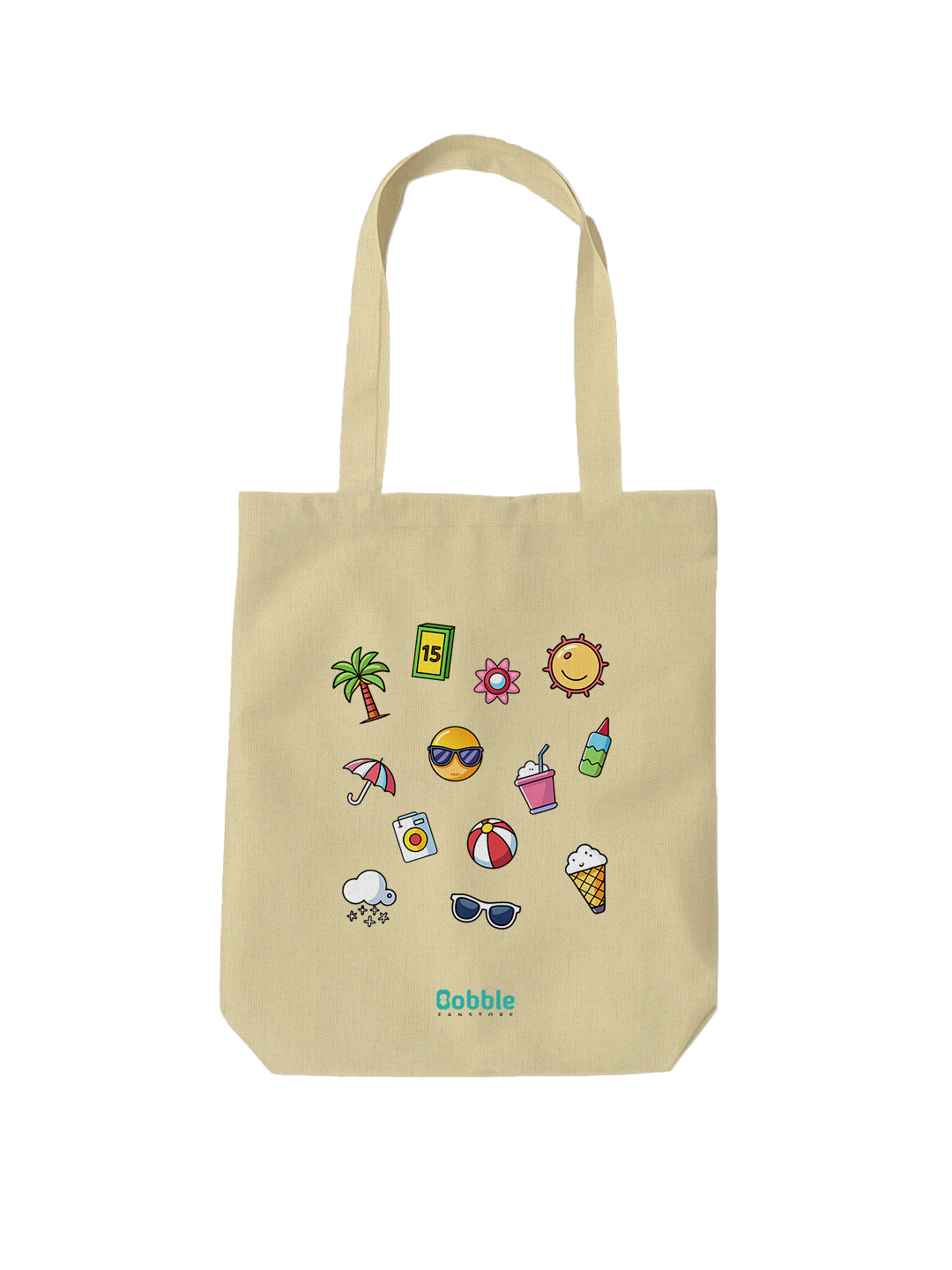 Playful Stickers Tote Bag Off White – Fun & Vibrant