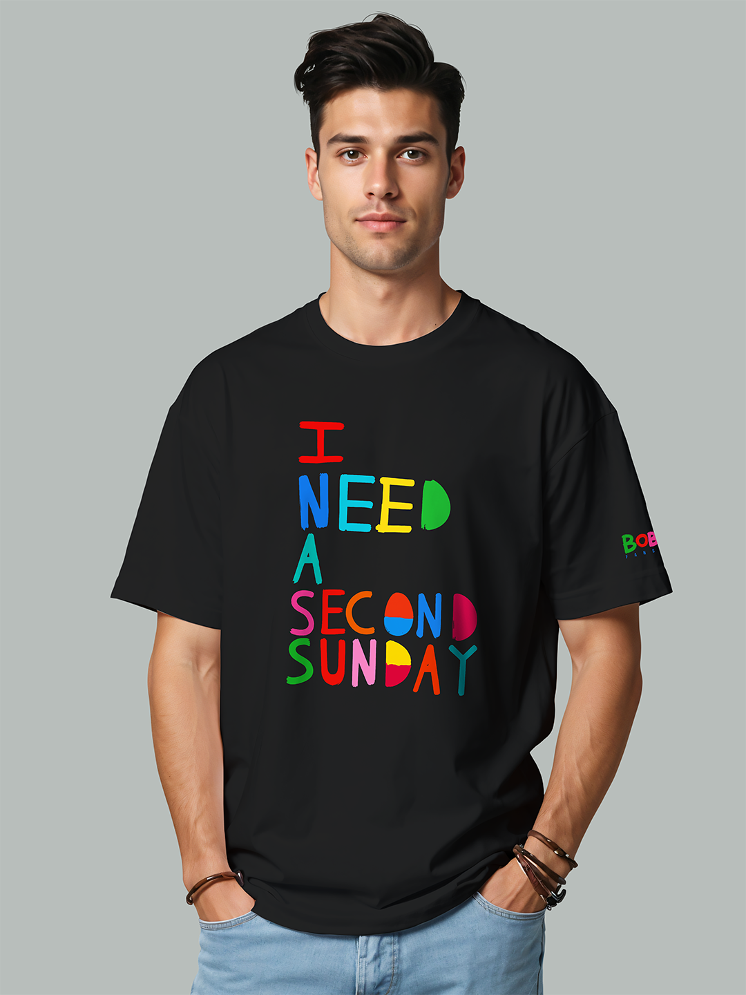 I Need a Second Sunday Tee in Black - Because One Just Isn't Enough  For Men