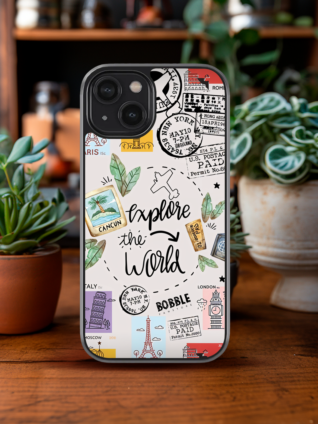 Travel Doodle Phone Cover - Adventure-Inspired Protective Case