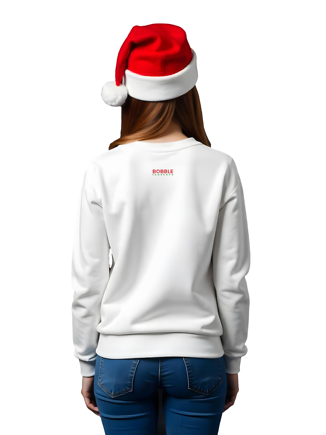 White Sweatshirt for Women with Christmas Design – Cozy & Festive Holiday Style