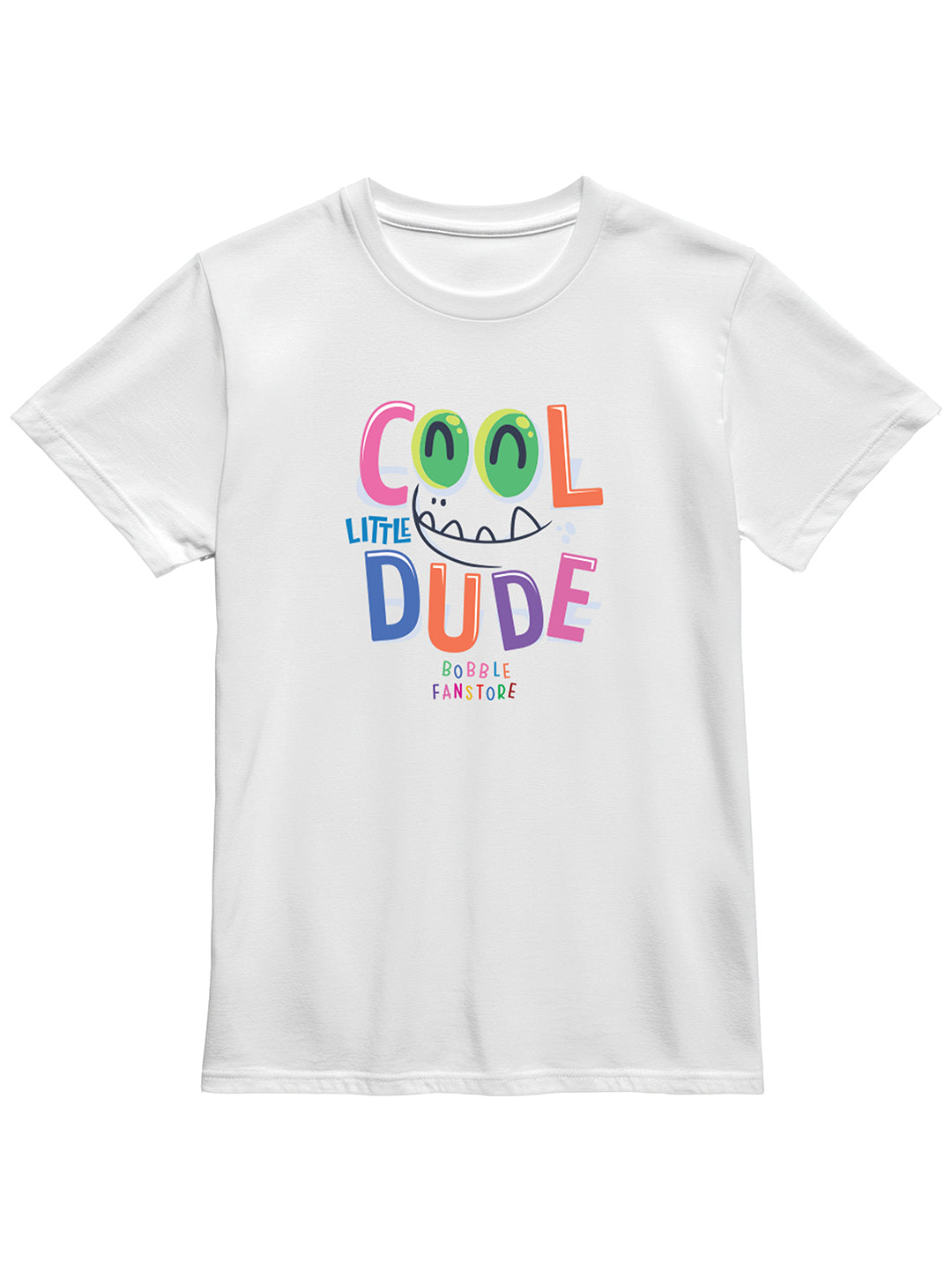 Cool Little Dude T-Shirt for Girls | Stylish White Tee with Colorful Text for Kids