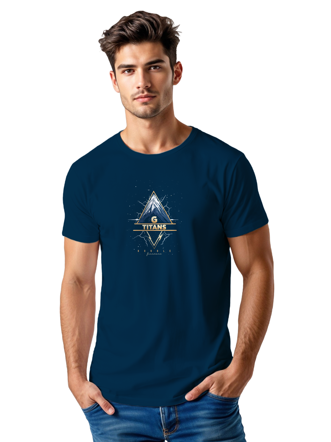 Men’s Blue Cricket Fan T-Shirt | Premium Cotton Regular Fit | Stylish Supporters’ Tee | Lightweight & Breathable Game Day Wear