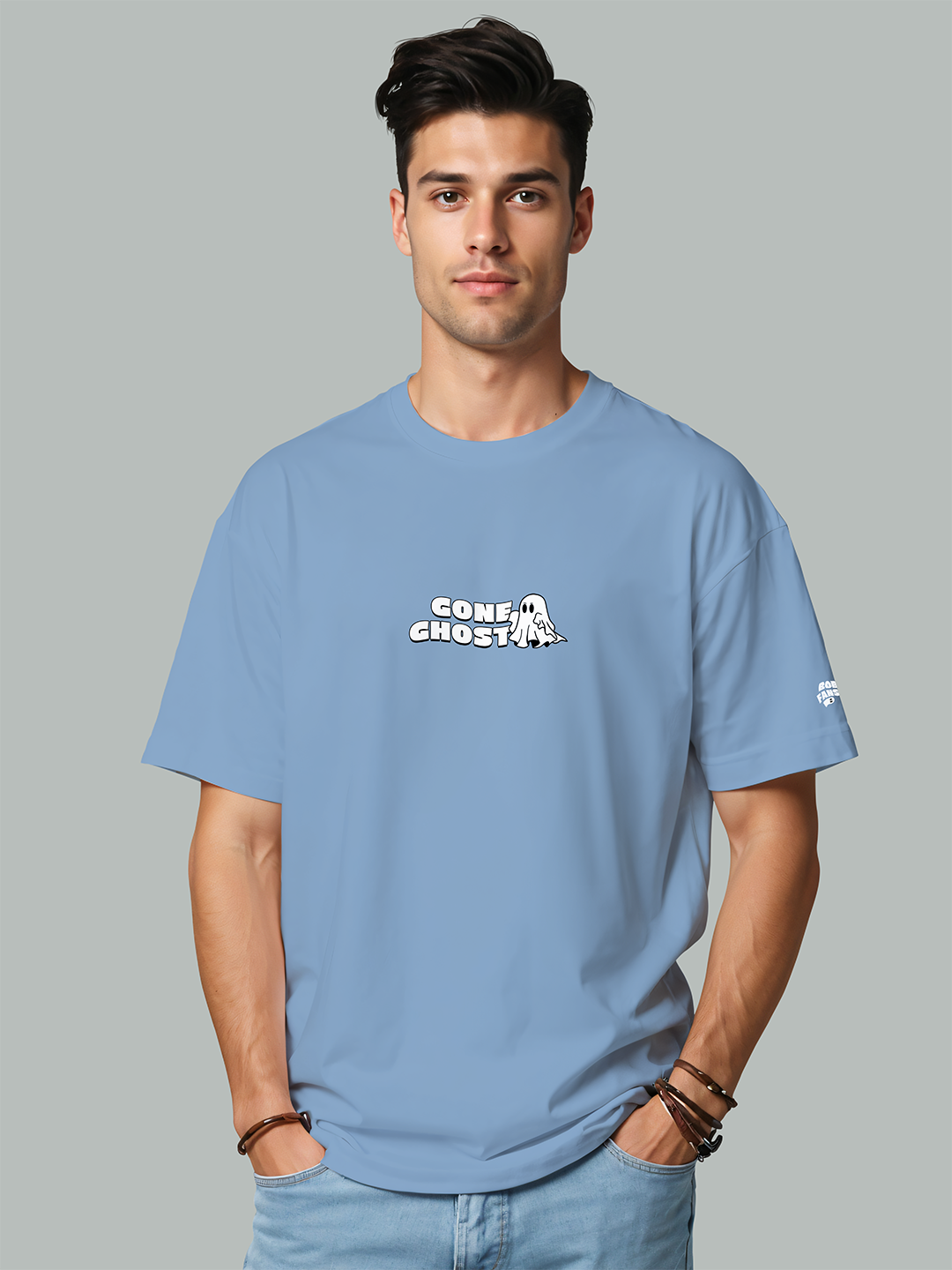 Ghost Escape T-shirt in Blue – Off the Grid Graphic Tee For Men