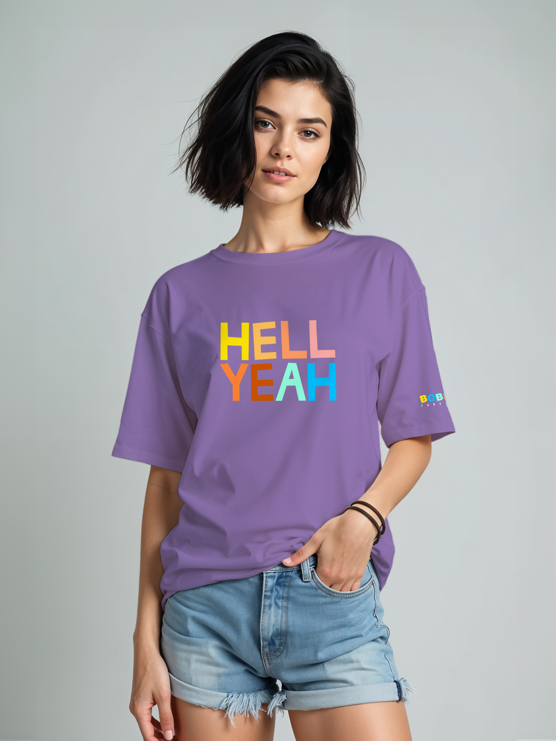 Hell Yeah Tee in Lavender - Say Yes to Life For Women