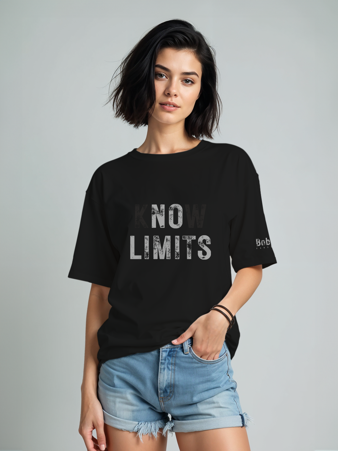 No Limits T-Shirt in Black – Motivational Graphic Tee for Achievers For Women