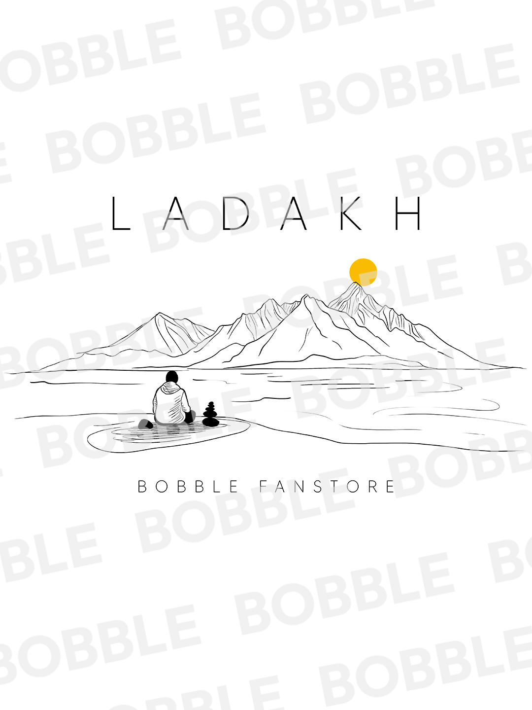 Men’s White Regular Fit T-Shirt with Ladakh Lake Print – Soft Cotton, Breathable & Trendy Adventure Wear | Unisex Casual Travel Tee for Comfort & Style