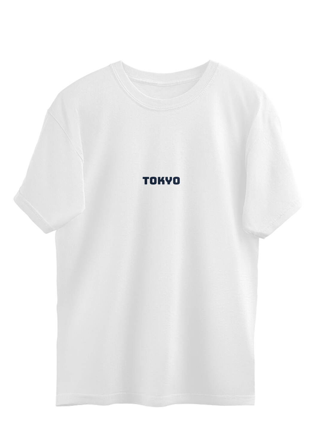 Men’s White Oversized T-Shirt with Tokyo Back Print – Stylish Streetwear | Soft Cotton Tee for Travel & Urban Fashion