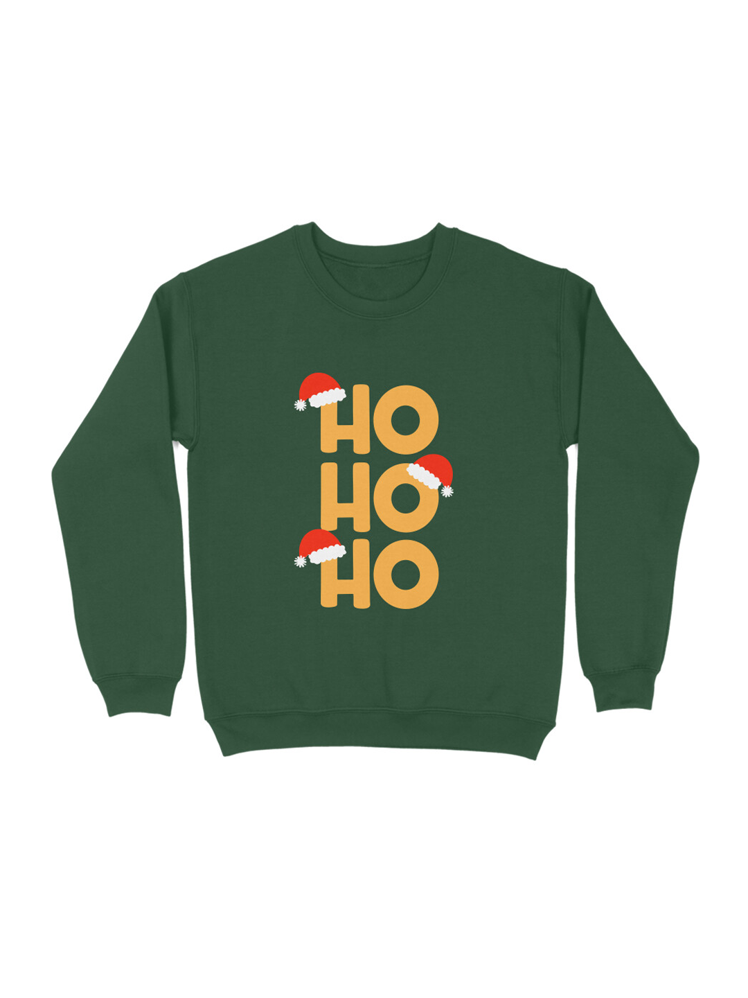 Green 'Ho Ho Ho' Sweatshirt for Men – Fun & Festive Holiday Message