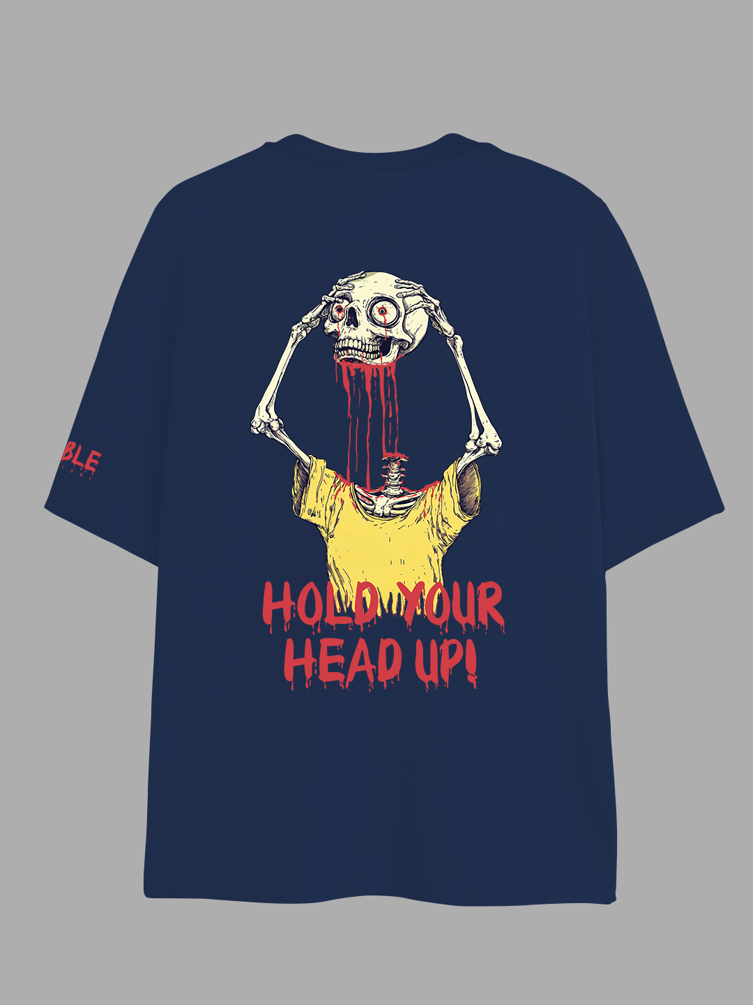 Hold Your Head Up T-Shirt in Blue – Inspirational Graphic Tee For Men