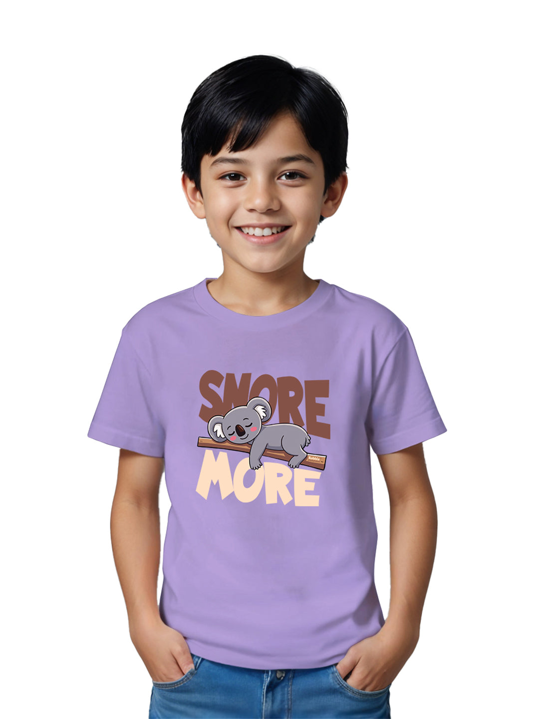 Snore More" T-Shirt for Boys | Fun & Playful Sleep-Themed Design in Purple & Mustard Yellow | Soft, Durable Kidswear for Everyday Adventures & Lounging | Ages 4-12