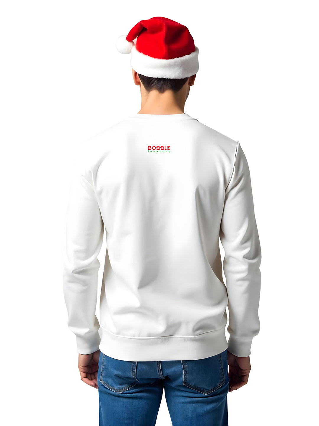 White Sweatshirt for Men with Christmas Design – Cozy & Festive Holiday Wear