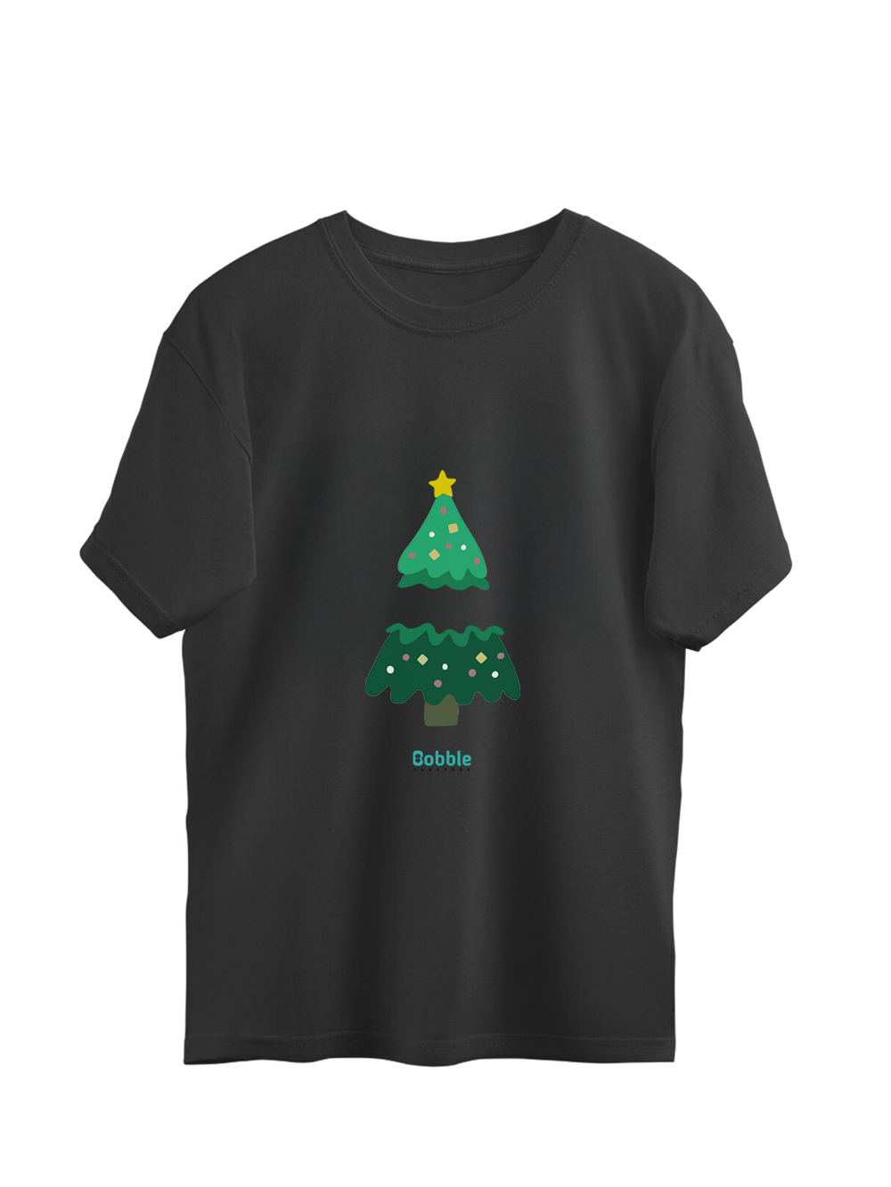 Personalized Christmas T Shirt with Large Tree – Add Your Name or Custom Message for a Special Holiday Gift