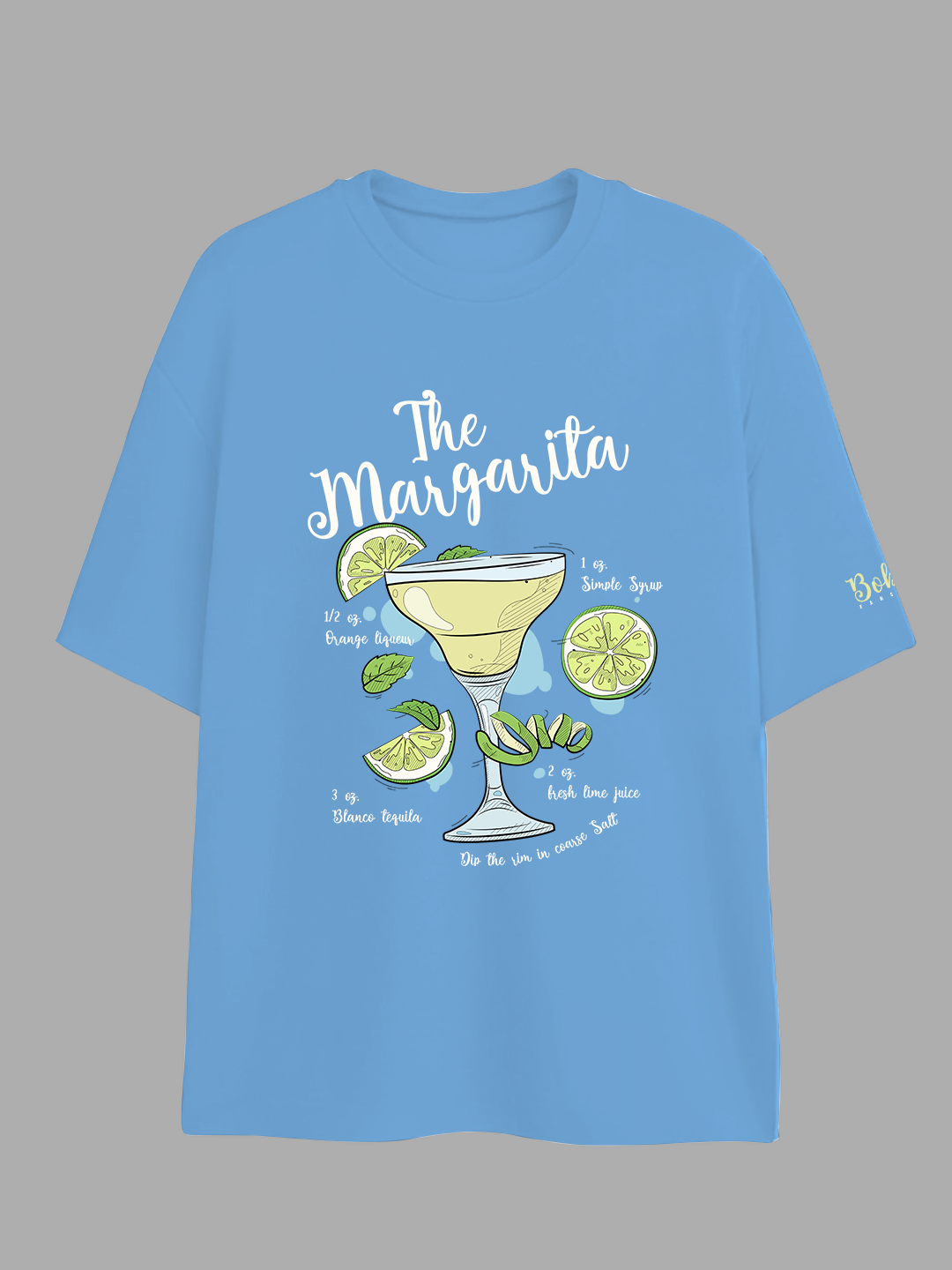 Margarita T-Shirt in Blue – Fun Cocktail-Inspired Graphic Tee For Men