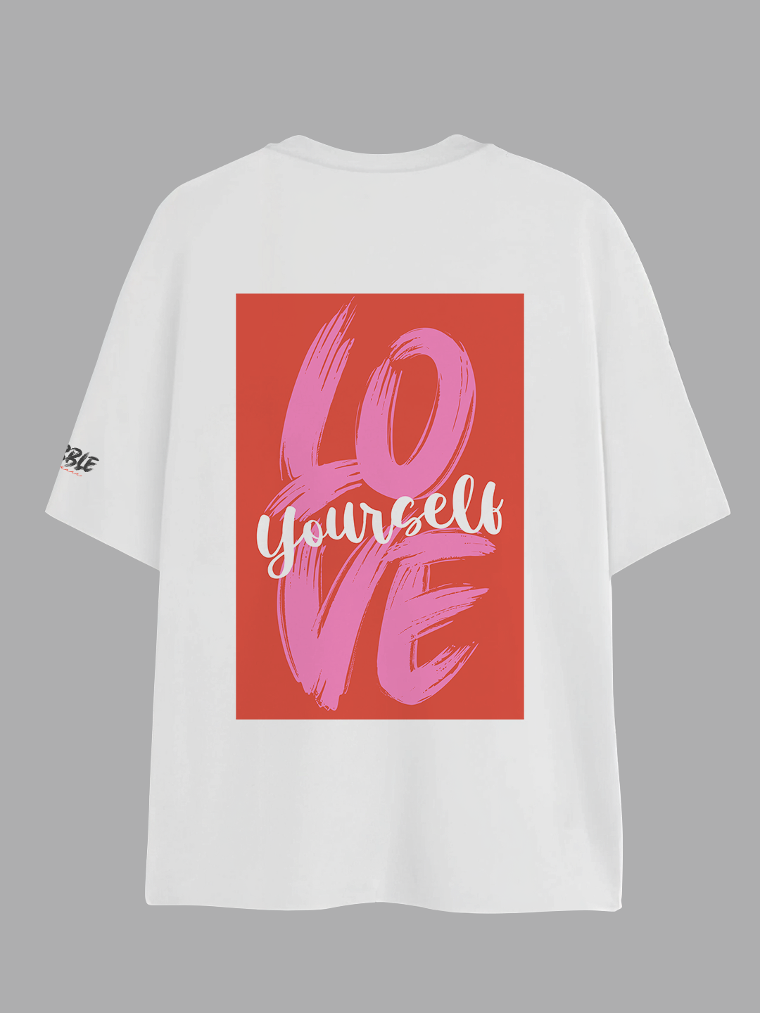 Love Yourself T-Shirt in White – Positive Affirmation Graphic Tee For Men