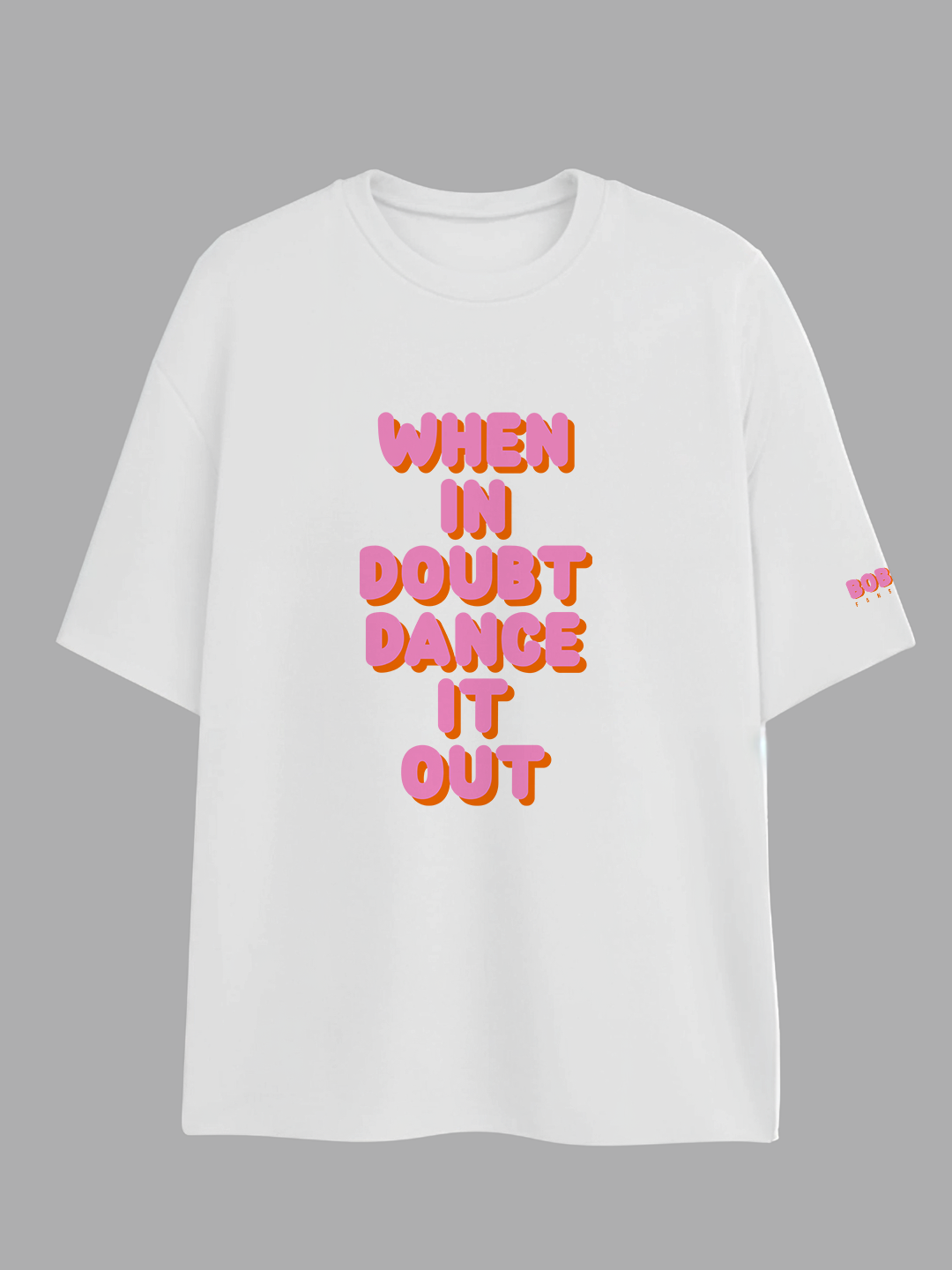 When in Doubt, Dance It Out Tee in White - Find Your Rhythm For Men