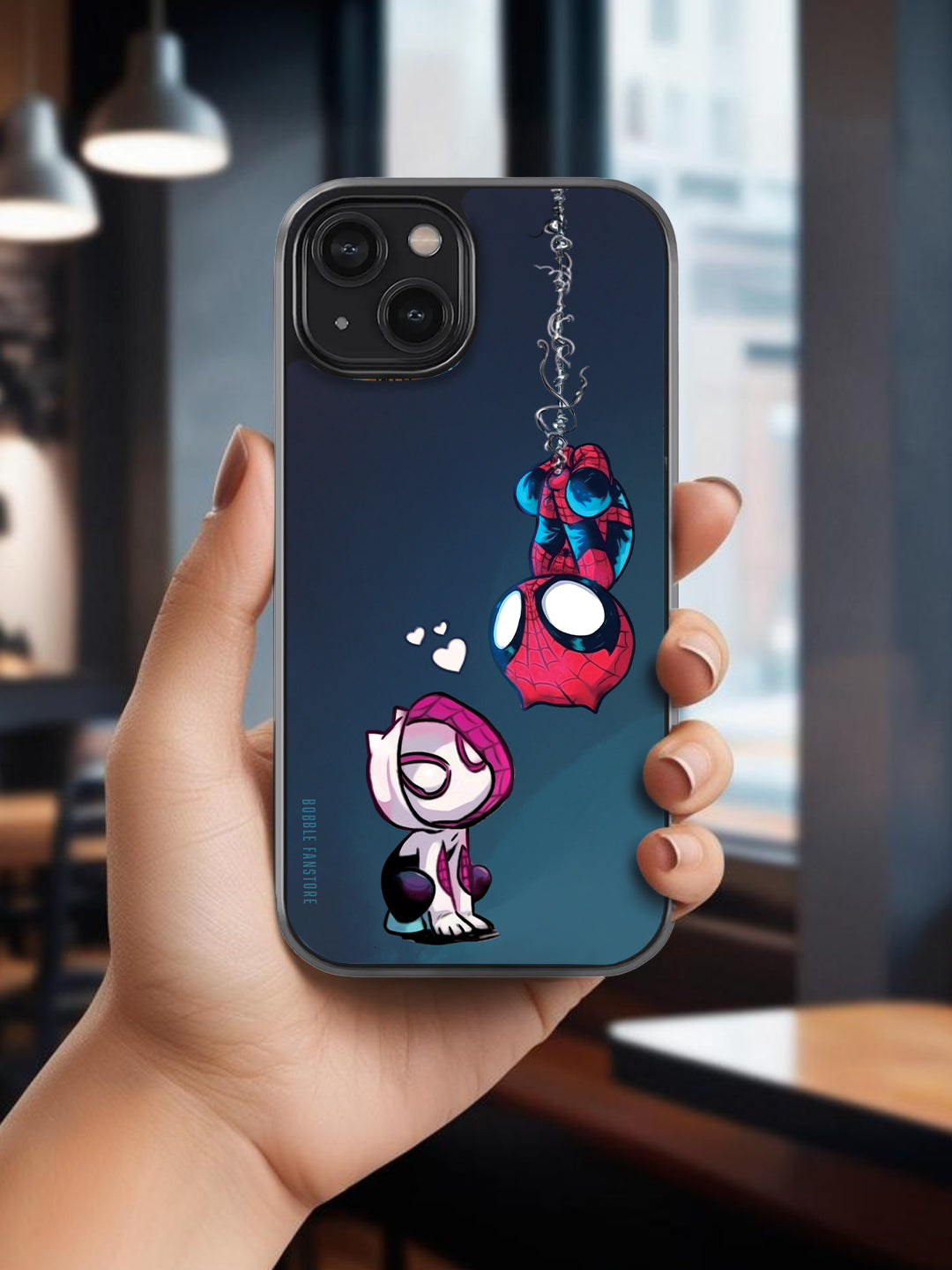 Spider-Man Inspired Glass Phone Cover for iPhone | Sleek Illustration Design | Durable & Scratch-Resistant