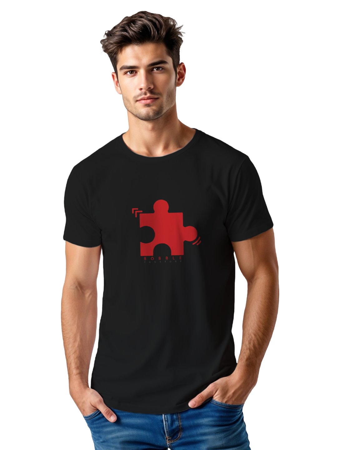 Matching Heart Puzzle T-Shirts for Couples – Black & White | Perfect Couple Tees