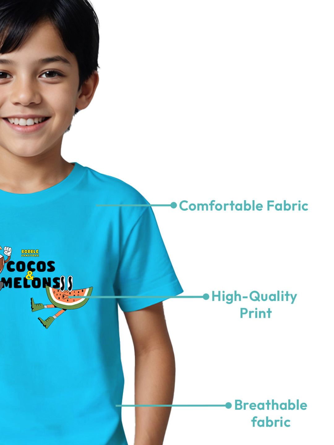 Cocomelon Blue T-Shirt for Boys | Adorable & Playful Design | Soft, Durable Kidswear for Playtime & School | Ages 2-6 | Perfect Gift for Little Fans"