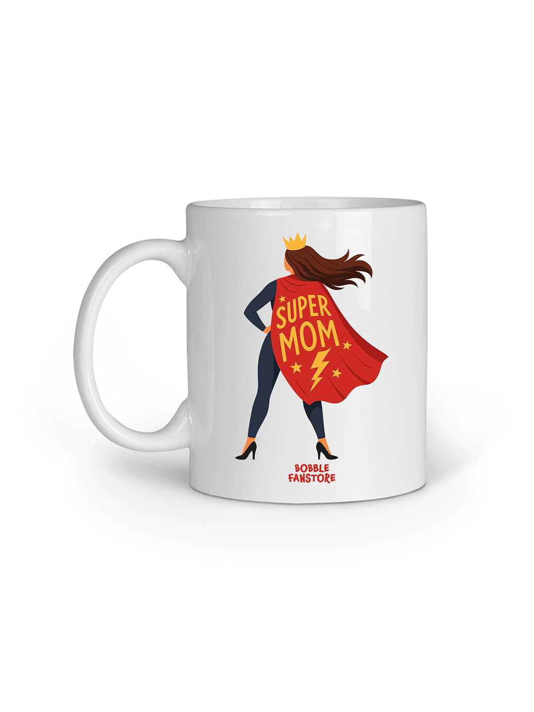 Super Mom Coffee Mug – ‘Super Mom’ Cape & Crown Design | Empowering Mother’s Day Gift for the Heroine of Your Life