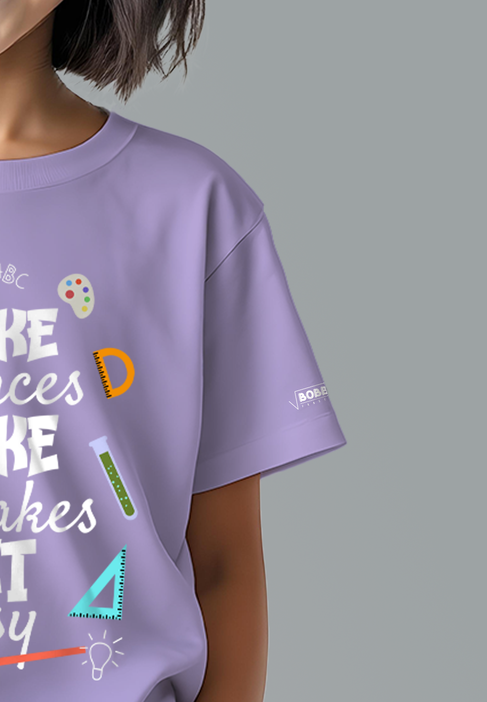 Take Chances, Make Mistakes Girls Lavender T-Shirt – Fun Math Illustration, Soft Cotton, Inspirational Design