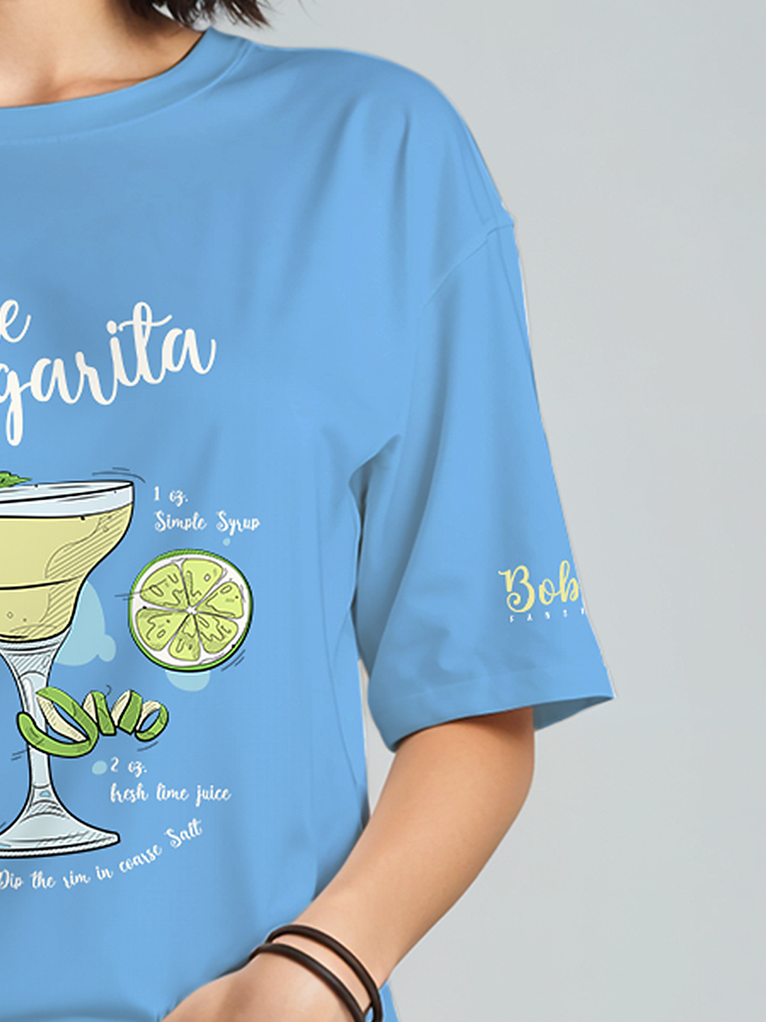 Margarita T-Shirt in Blue – Fun Cocktail-Inspired Graphic Tee For Women