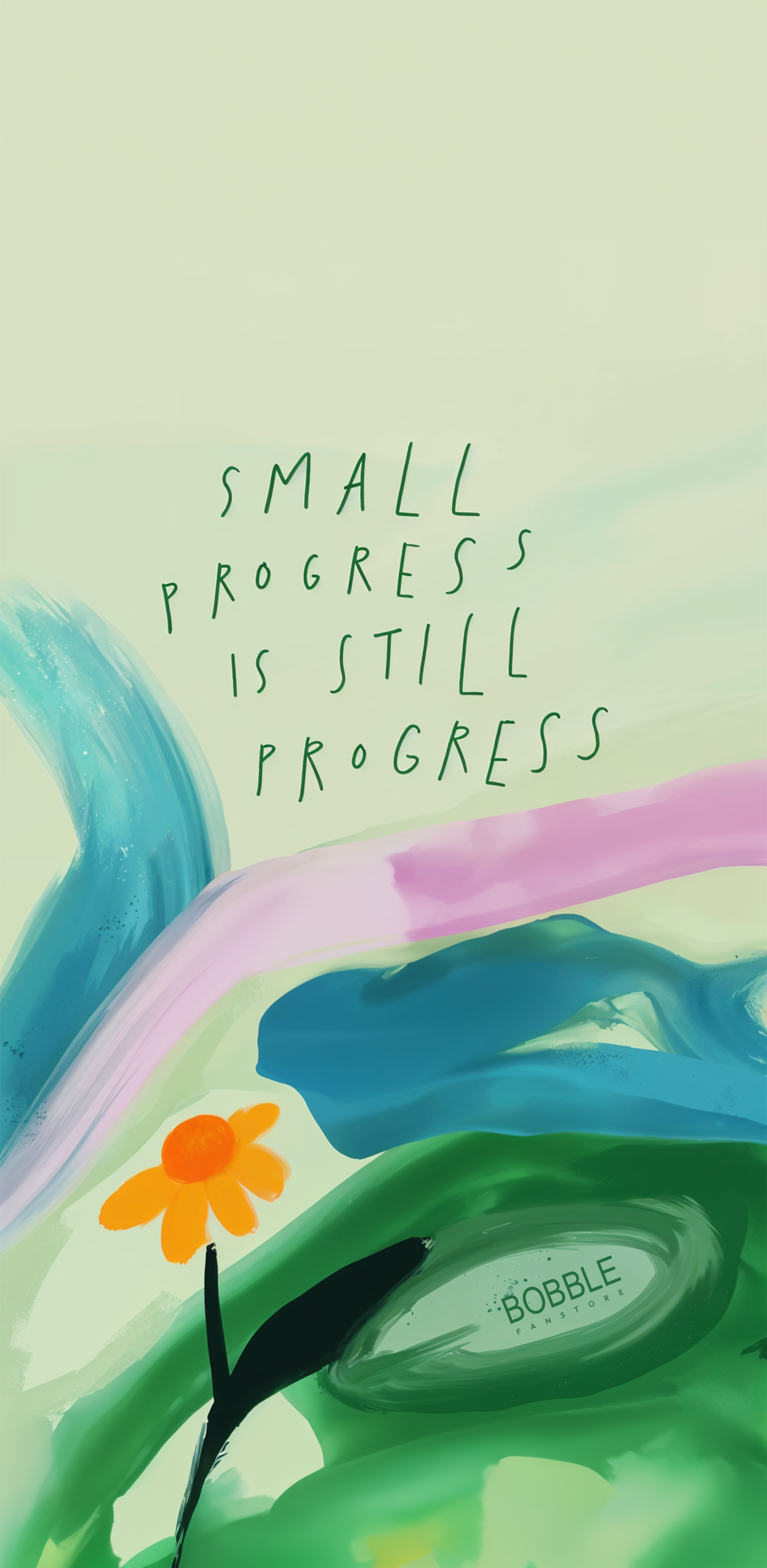 Small Progress is Still Progress Phone Cover | Paint Strokes Design