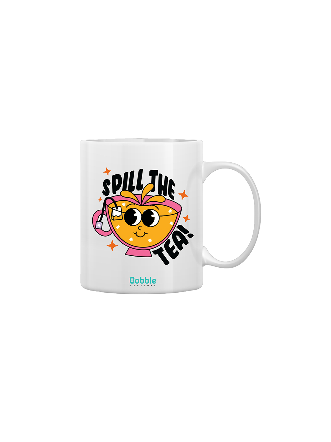 Spill the Tea Mug in White - Bold and Playful