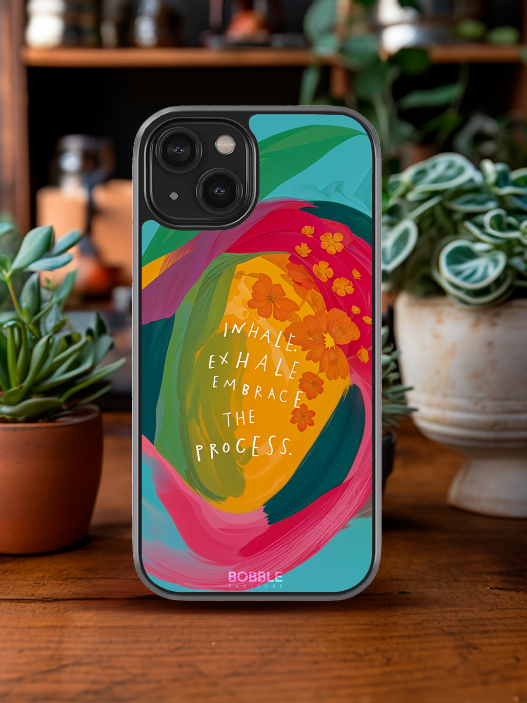 Inhale, Exhale Phone Cover | Paint Strokes Design