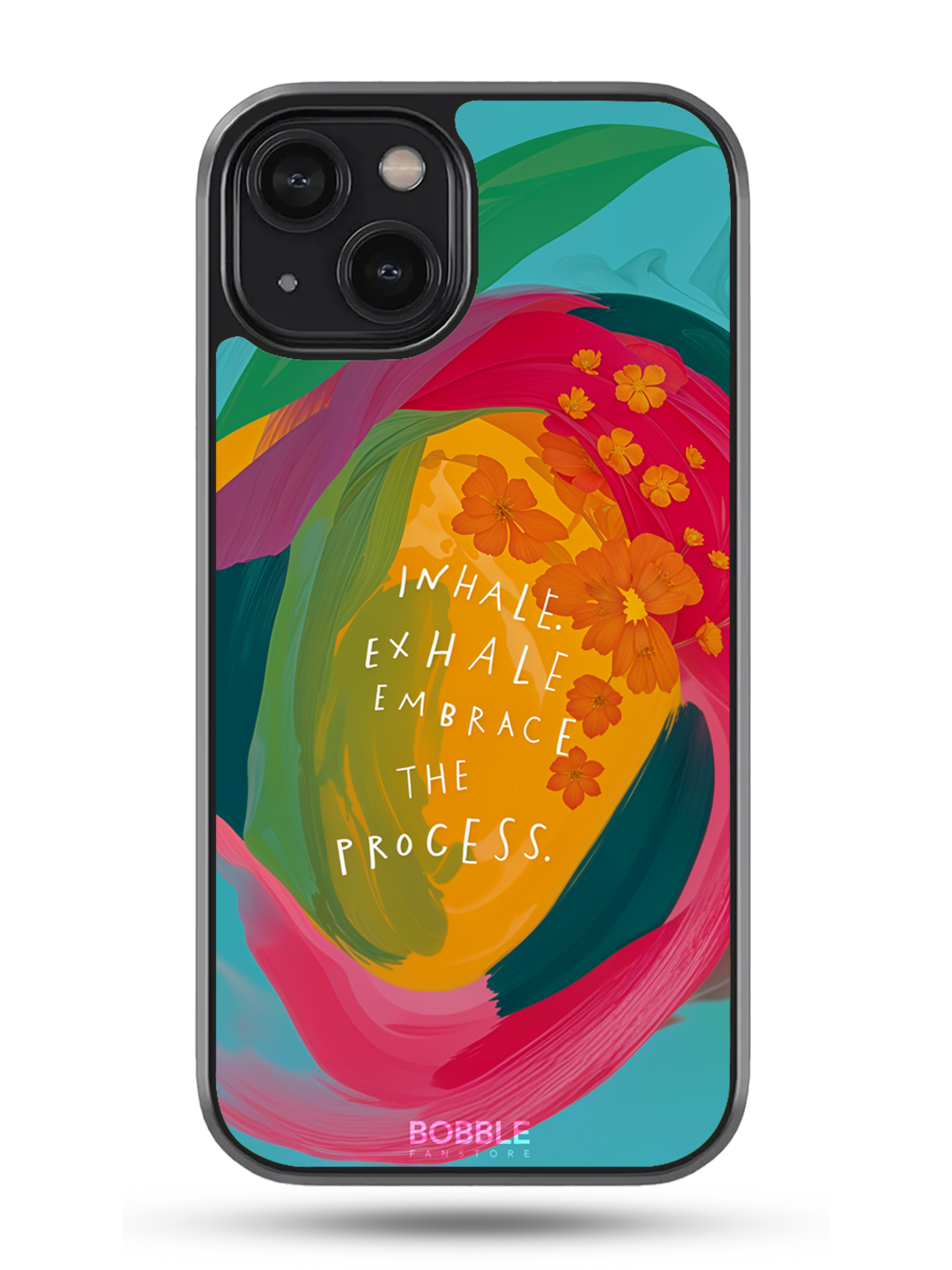 Inhale, Exhale Phone Cover | Paint Strokes Design