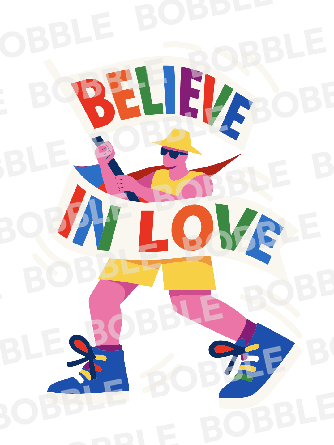 Believe in Love Lavender T-Shirt for Men – Comfortable Pride Month Graphic Tee | Pride Mode: ON