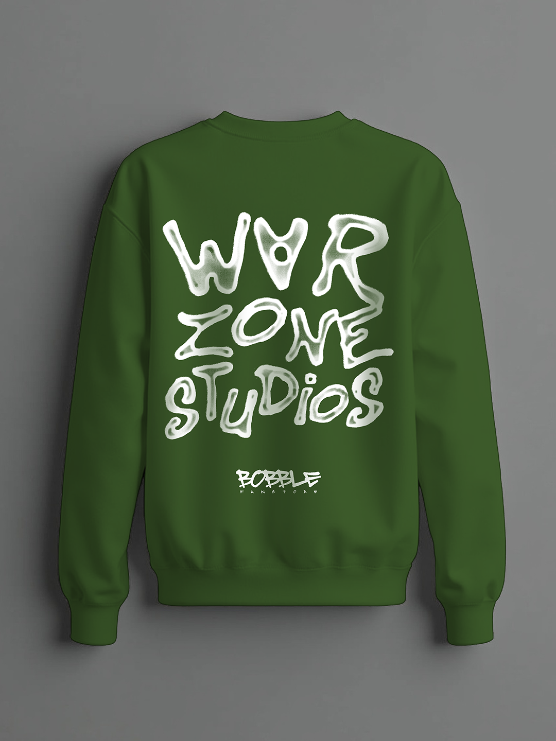 War Zone Studios Sweatshirt in Green - Unique Graphic Hoodie for Creative Souls For Women