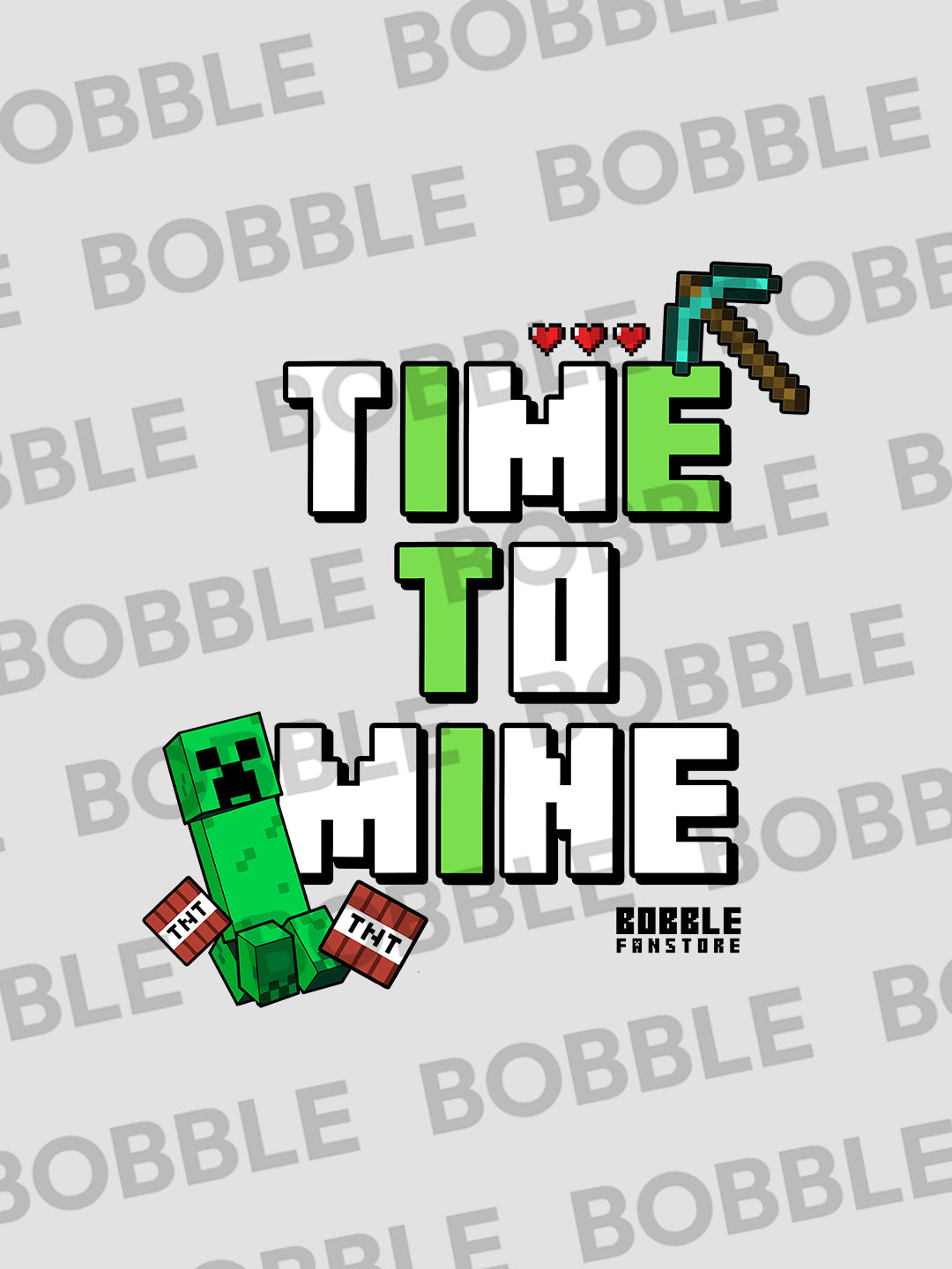 Time to Mine Green T-Shirt for Boys | Minecraft-Themed Design | Fun Playful Kidswear | Comfortable & Stylish T-Shirt for Playtime & Adventures | Ages 4-12