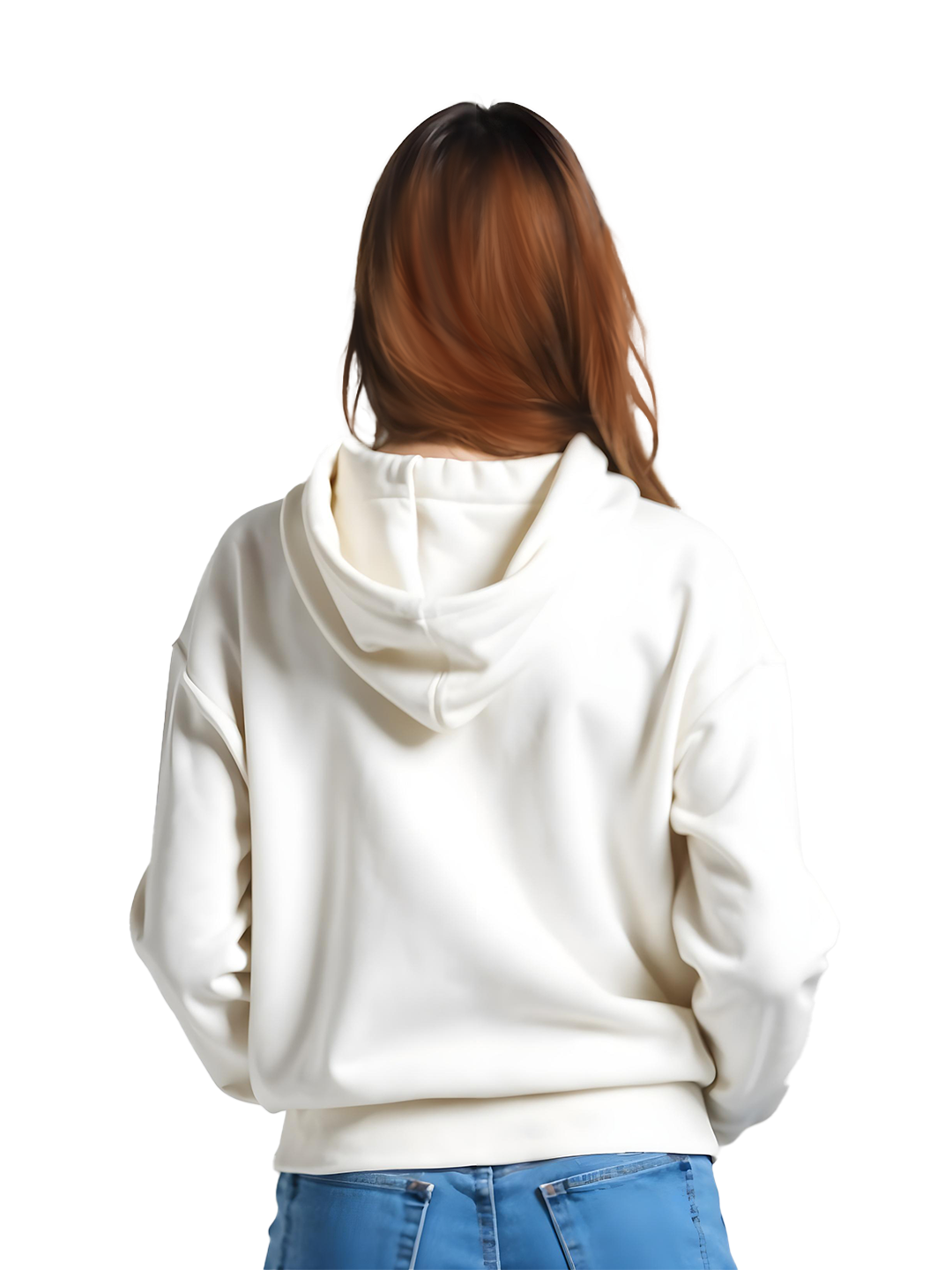 White Hoodie with 'Who I Want to Be' Text – Motivational and Inspirational Hoodie for Women, Comfortable Cotton for Daily Wear