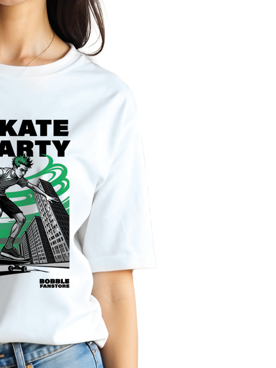 No Skate No Party T-Shirt For Women – Urban Skateboarding Graphic Tee for Skaters & Streetwear Lovers